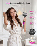 BYZEEYA HIGH-SPEED HAIR DRYER, IONIC BLOW DRYER, GRAY/PURPLE - Like New