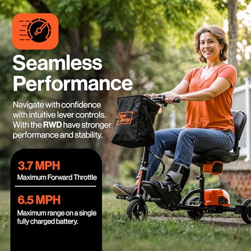 Superhandy 3 Wheel Power Mobility Scooter Single Battery GUT184 - Black - Like New