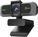 j5create 4K Wide Angle Webcam with Microphone/Privacy Cover JVU430 - Black Like New