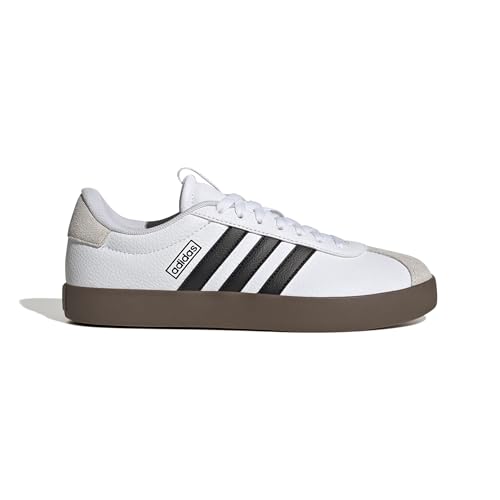 ADIDAS WOMEN’S VL COURT 3.0 SNEAKER WHITE BLACK GREY ONE SIZE: 9 - Brand New