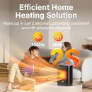 JRD PTC Space Heater with 80°Oscillation, Thermostat, 12h Timer, 1500W 10" APPLE - Like New