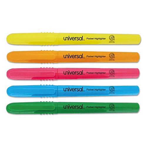 UNIVERSAL POCKET HIGHLIGHTERS - MULTI - UNV08850 - Brand New