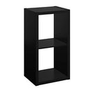 CLOSETMAID 2-CUBE DECORATIVE OPEN BACK STORAGE ORGANIZER 4540 - BLACK - Like New