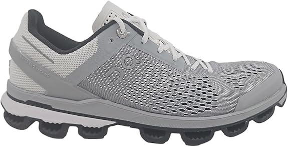 ON MEN'S CLOUDSURFER RUNNING SHOES - SIZE: MEN 9.5 - GLACIER/GREY/BLACK CORE - Like New