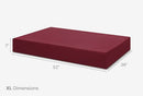 Barker Beds XL Orthopedic Dog Bed 7" Memory Foam Mattress 75-120 lbs - Burgundy - Brand New
