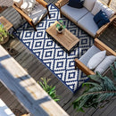 Green Decore Reversible Nirvana Outdoor Rug,8 X 10 ft, Black/White - Like New