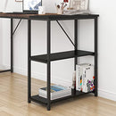 FurnitureR 55in Rustic Student Laptop Writing Storage Shelves - Brown/Black - Brand New
