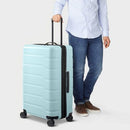 OPEN STORY HARDSIDE LARGE CHECKED SPINNER SUITCASE - MUDDY AQUA - Scratch & Dent