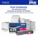 BROTHER GENUINE TN635M STANDARD YIELD TONER CARTRIDGE, 1 PACK - MAGENTA - Brand New