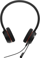 Jabra Evolve 20 Stereo UC Headset 100-55900000-02 - Black - Brand New