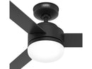 HUNTER FAN 52 INCH INDOOR CEILING FAN WITH LIGHT AND REMOTE - MATTE BLACK - Like New