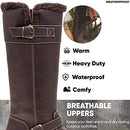 WOMENS WEATHERPROOF COLD WEATHER BOOTS ZIPPER BELLA TALL SIZE 10 BROWN - Like New
