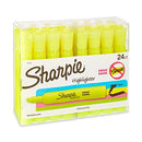 Sharpie Tank Style Chisel Tip Highlighters Fluorescent Yellow, 24 Count - Brand New