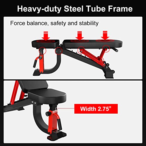 YouTen 1000 LB Weight Bench Heavy Capacity | 9-4-4 Almost 90° Adjustable - Like New