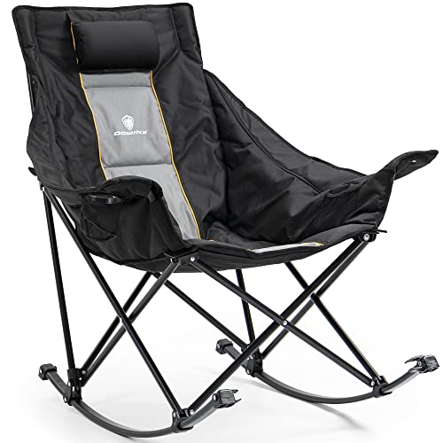Dowinx Oversized Rocking Camping Chair, Fully Padded Patio Chair - Like New