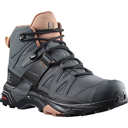 Salomon Women's X Ultra 4 Mid Gore tex Hiking Boots Ebony Mocha Mousse Cream - Like New