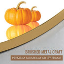 BEAUTYPEAK CIRCLE MIRROR 36 INCH WALL MOUNTED ROUND BRUSHED FRAME - GOLD - Like New