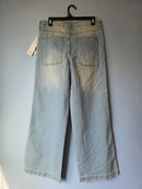 NO BOUNDARIES MID RISE WIDE LEG JEANS - SIZE: WOMEN 8 - LIGHT ENZYME - Brand New