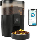 PAPIFEED Automatic Cat Food Dispenser with WiFi, Alexa, Stainless Steel - Black - Like New
