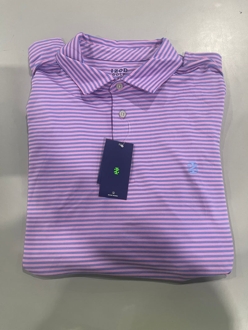 IZOD SS CLUBHOUSE BAR POLO - SIZE: MEN L - ORCHID - Brand New