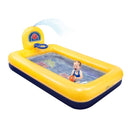 EVAJOY INFLATABLE KIDDIE POOL BASKETBALL HOOP DURABLE PVC BACKYARD - BLUE/YELLOW - Like New