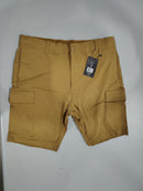 BLU ROCK MEN'S SUPER STRETCH CARGO SHORTS - SIZE: MEN 38 - TIMBER - Brand New