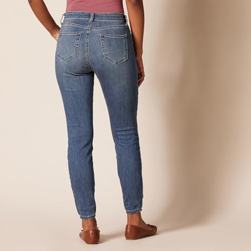 AMAZON ESSENTIALS WOMEN'S MID RISE CURVY SKINNY JEAN SIZE 6 MEDIUM WASH - Brand New