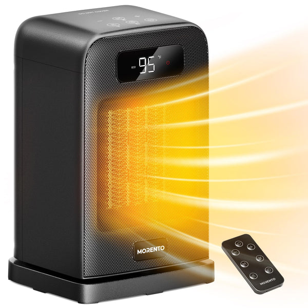 MORENTO Space Heater for Indoor Use, 1500W Electric Heater (Black) - Like New