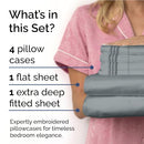 CGK UNLIMITED EXTRA DEEP QUEEN BREATHABLE & COOLING SHEETS - STEEL BLUE - Like New