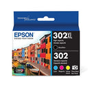 EPSON 302 claria premium ink high capacity color cartridge combo pack - Black - Brand New