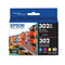 EPSON 302 claria premium ink high capacity color cartridge combo pack - Black - Brand New