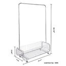 IAMFAN Clothes Rack Heavy Duty, Rolling Clothes Racks Metal - SIZE: 66x39x14 IN - Brand New
