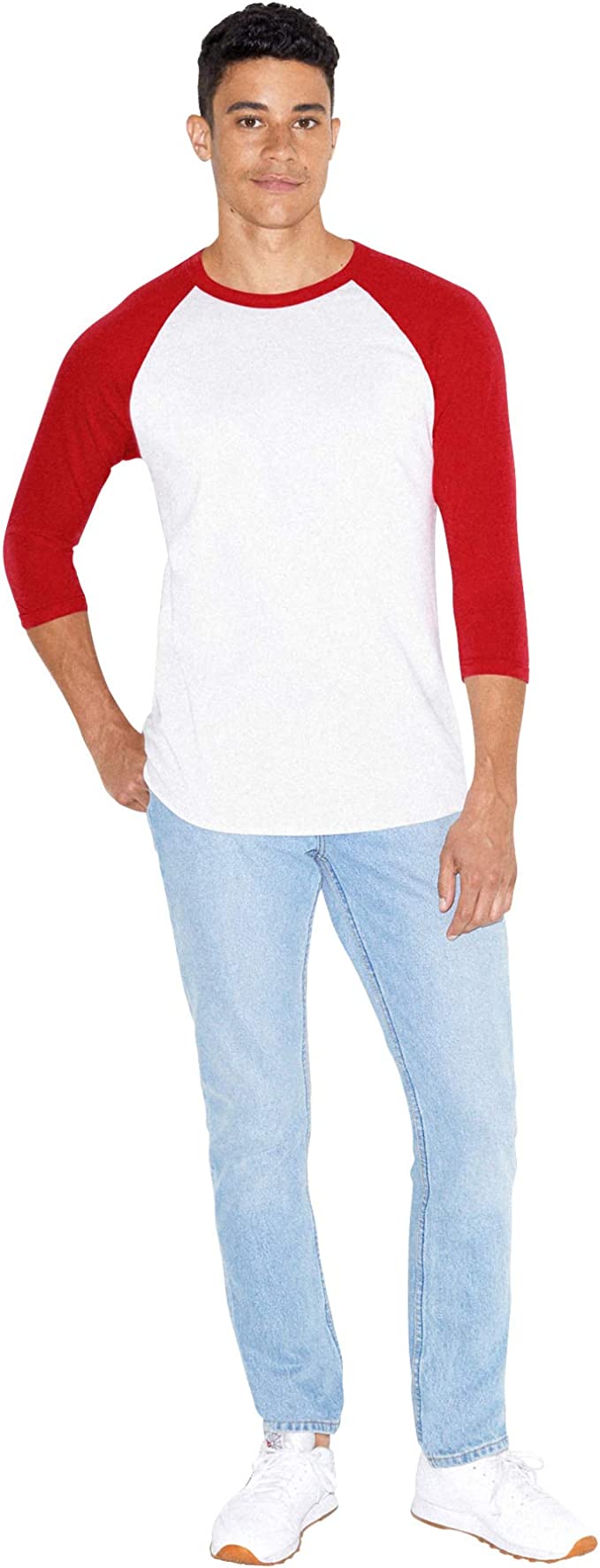 BB453W American Apparel Unisex 3/4-Sleeve Raglan T-Shirt New