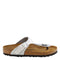 BIRKENSTOCK GIZEH BIRKO-FLOR METALLIC SILVER SIZE 41 MEN 8 WOMEN 10 - Like New