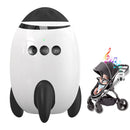QNHMPW BABY ROCKER, BABY VIBRATING SOOTHER GENTLY ROCKS - WHITE/BLACK - Like New