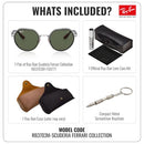 Ray-Ban RB3703M SCUDERIA FERRARI Circular Shape Sunglasses w/Official Kit - Like New