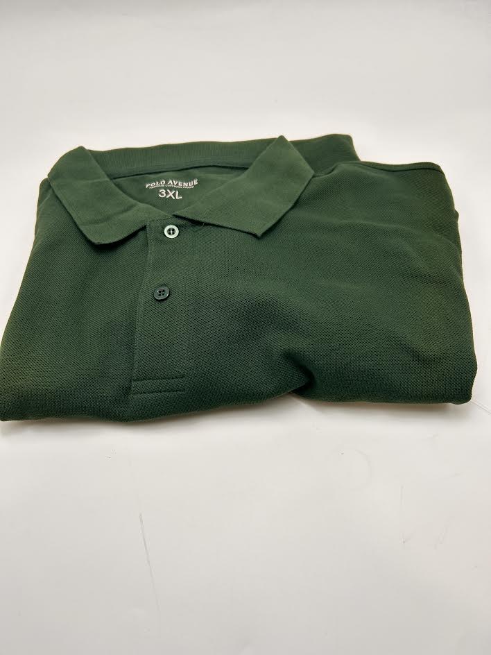 POLO AVENUE MEN'S CLASSIC POLO GOLF SHIRT - SIZE: MEN 3XL - HUNTER - Brand New