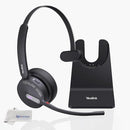 YEALINK WH64 HYBRID WIRELESS HEADPHONES DECT BHC70 CHARGING STAND - BLACK - Like New