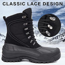 Mishansha Snow Boots Man Winter Warm Fur Lined Snow Boots Men B0B7JBDD3T - Black - Brand New