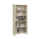 BUSH FURNITURE SALINAS TALL 5 SHELF BOOKCASE IN ANTIQUE WHITE - WHITE - Like New