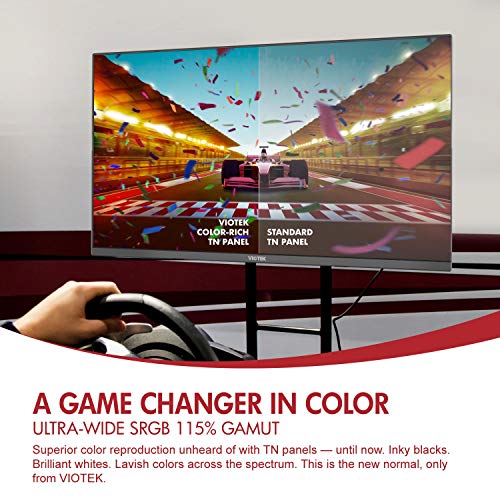 VIOTEK GFT27DB 27 WQHD Gaming Monitor TN 115% sRGB DP HDMIx3 VESA - BLACK - Like New