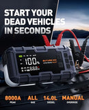 BUTURE PORTABLE 10-IN-1 CAR BATTERY JUMP STARTER WITH COMPRESSOR BETA07 - Like New