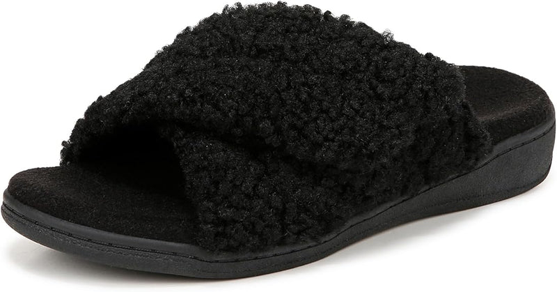 VIONIC WOMEN'S INDULGE RELAX II MULE SLIPPERS - SIZE: WOMEN 11 - BLACK - Like New