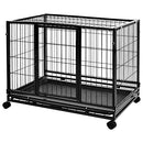 AMAZON BASICS PORTABLE HEAVY DUTY STACKABLE DOG & PET KENNEL - Scratch & Dent
