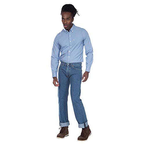 LEVI'S MEN'S 505 REGULAR FIT JEANS BIG & TALL 54X30 - DARK STONEWASH - Brand New