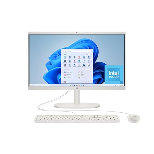 HP 22" All-in-One Desktop FHD N200 8GB 256GB SSD 22-DG0012 - WHITE - Like New