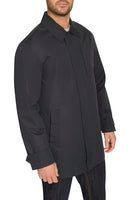 COLE HAAN MEN'S FRONT ZIP WATER RESISTANT RAIN JACKET SIZE MEN L - NAVY - Like New