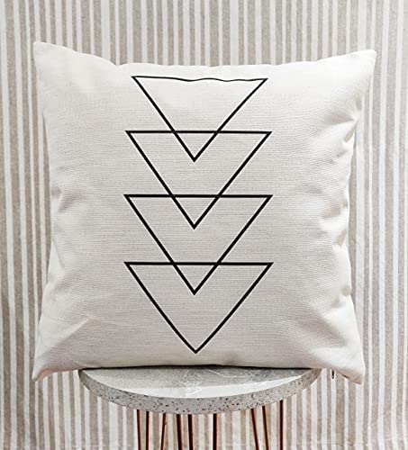 EFOLKI BOHO THROW PILLOW COVERS FOR COUCH BED 18X18 SET OF 6 WHITE/BROWN/BLACK - Brand New