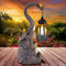 ILLUMINEW Solar Outdoor Garden Decor Elephant Statues - Gray - Like New