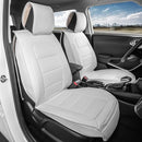 MOTORBOX CLASSIC FAUX LEATHER FRONT SEAT COVERS 2-PC SET - WHITE - Like New